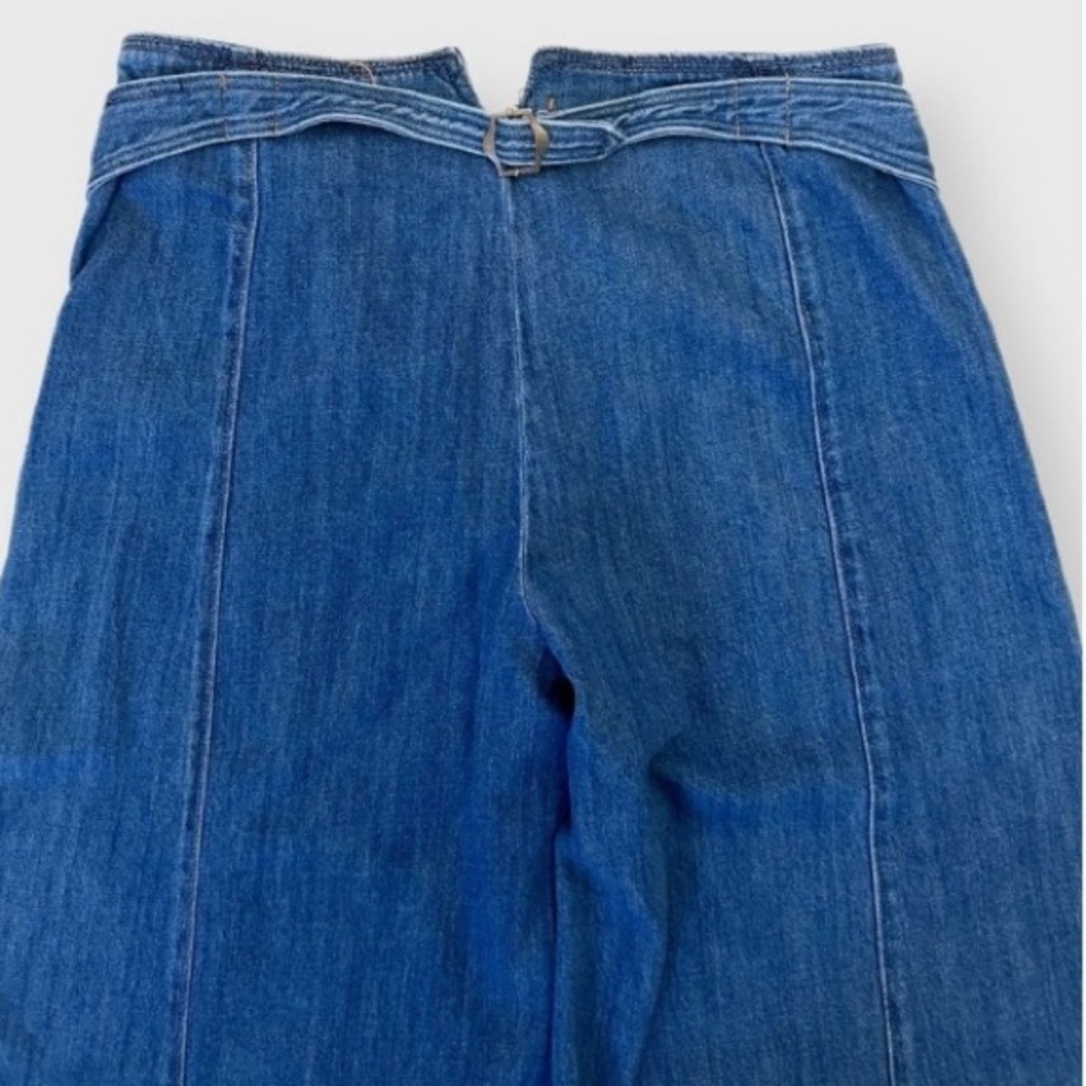 FREE PEOPLE Jeans CLEAR BLUE Wide Leg Size 29 - Picture 7 of 7